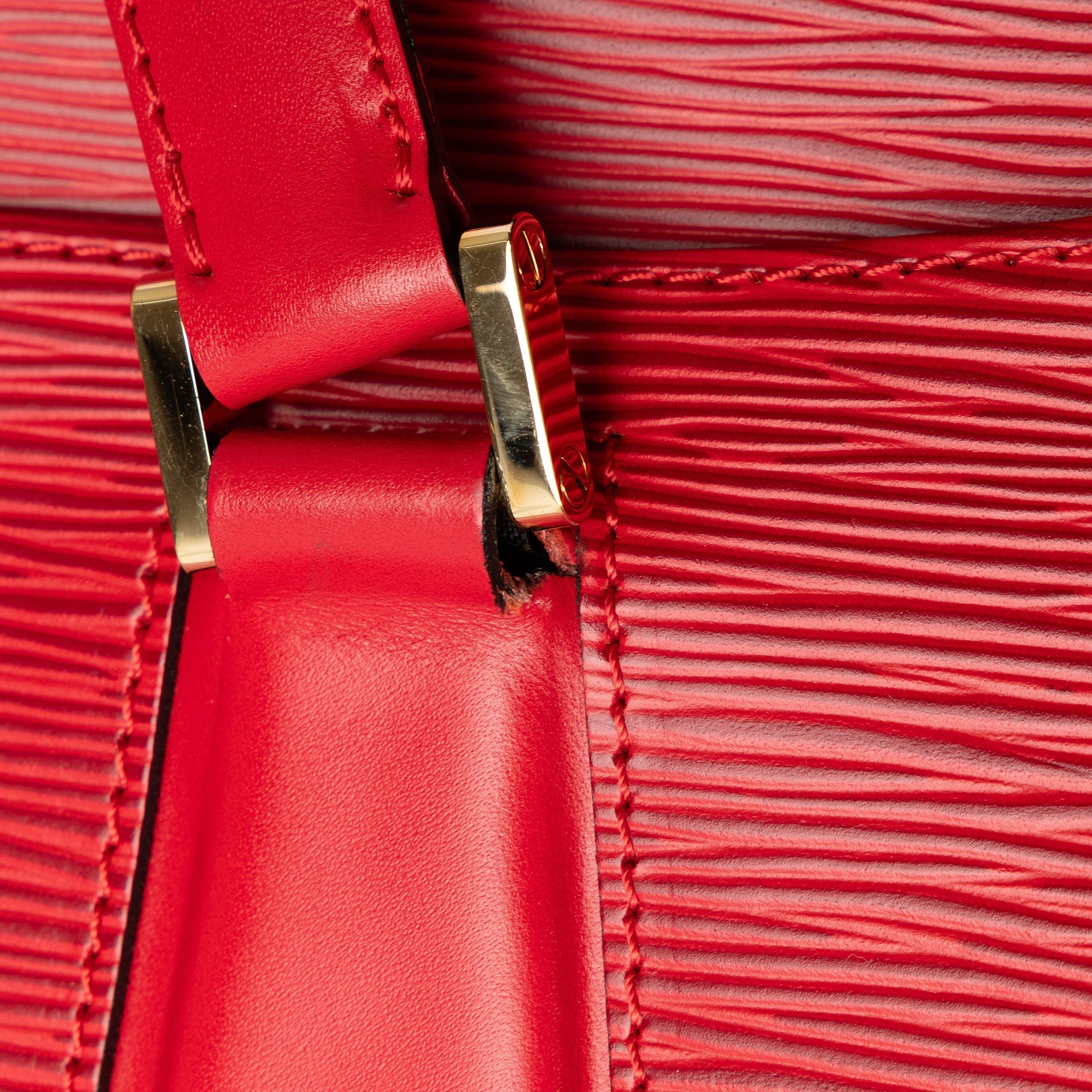 Red Louis Vuitton Epi Voltaire Shoulder Bag