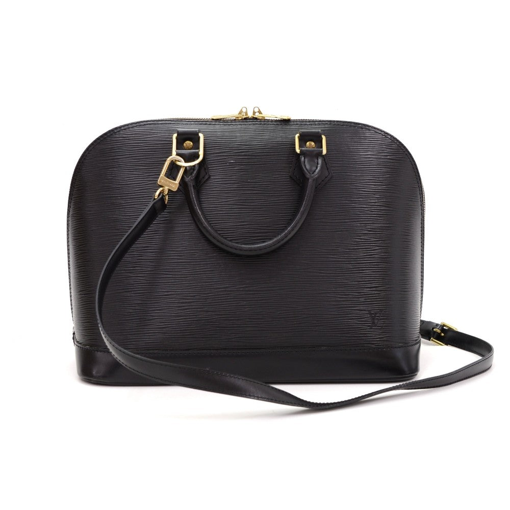 Louis Vuitto Alma PM Black Epi Leather with Shoulder Strap