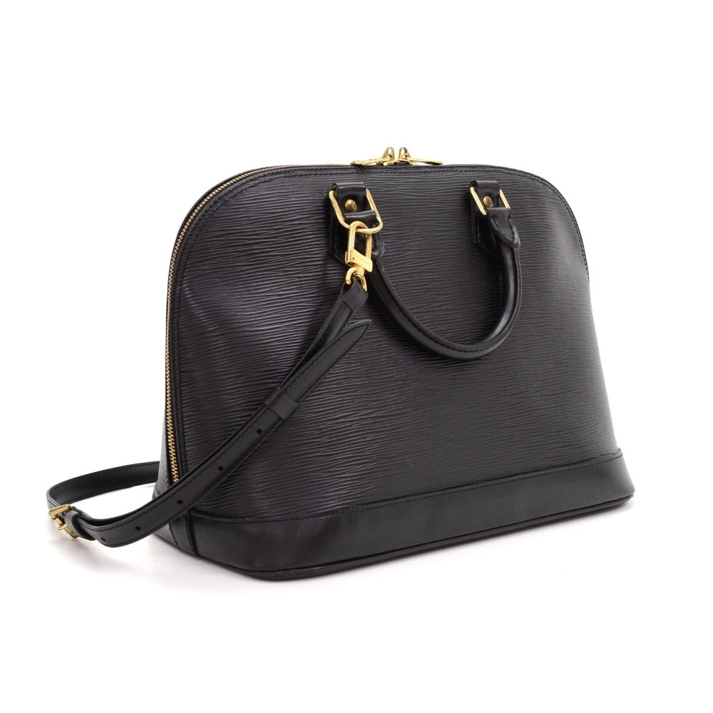Louis Vuitto Alma PM Black Epi Leather with Shoulder Strap