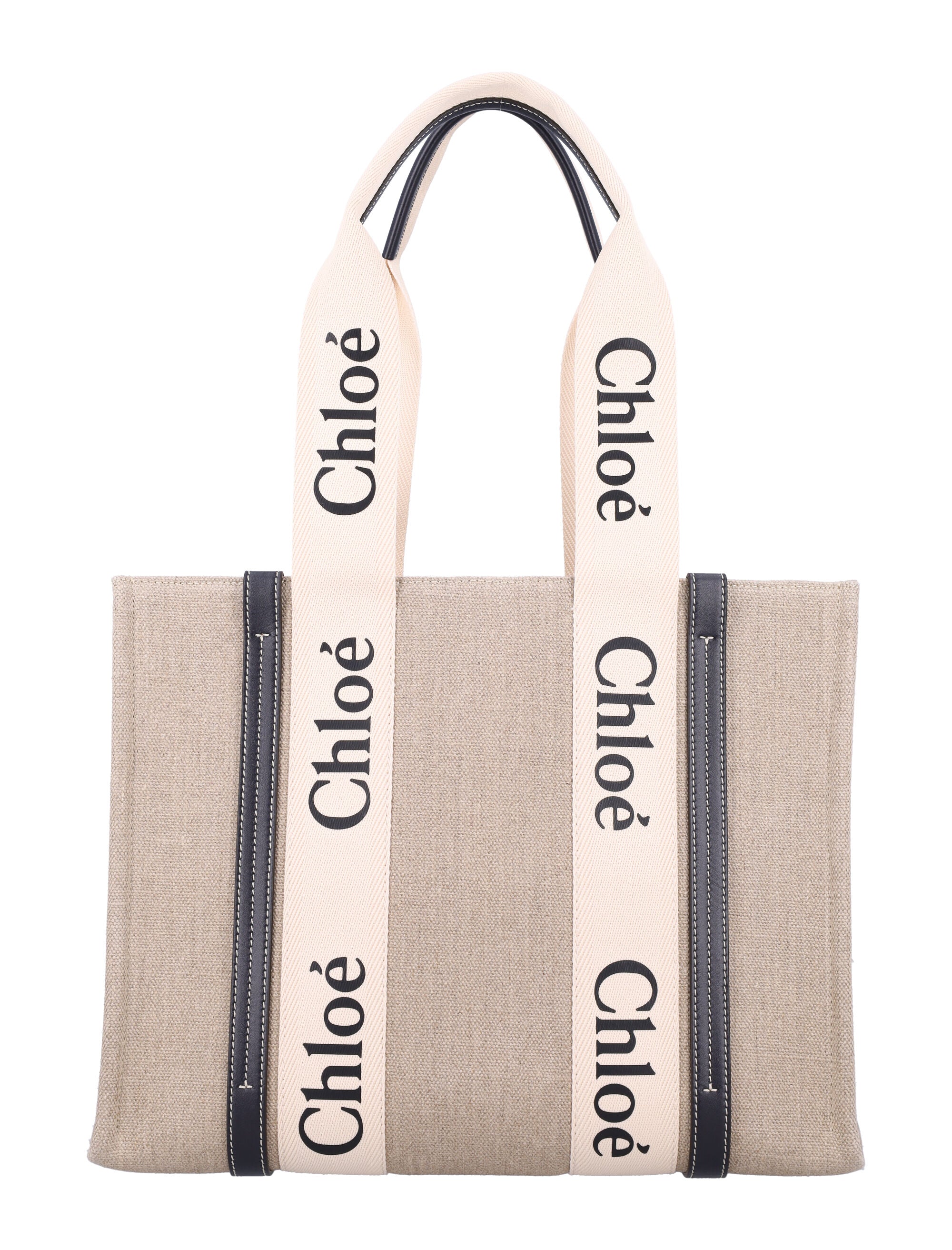 LINEN WOODY TOTE BAG