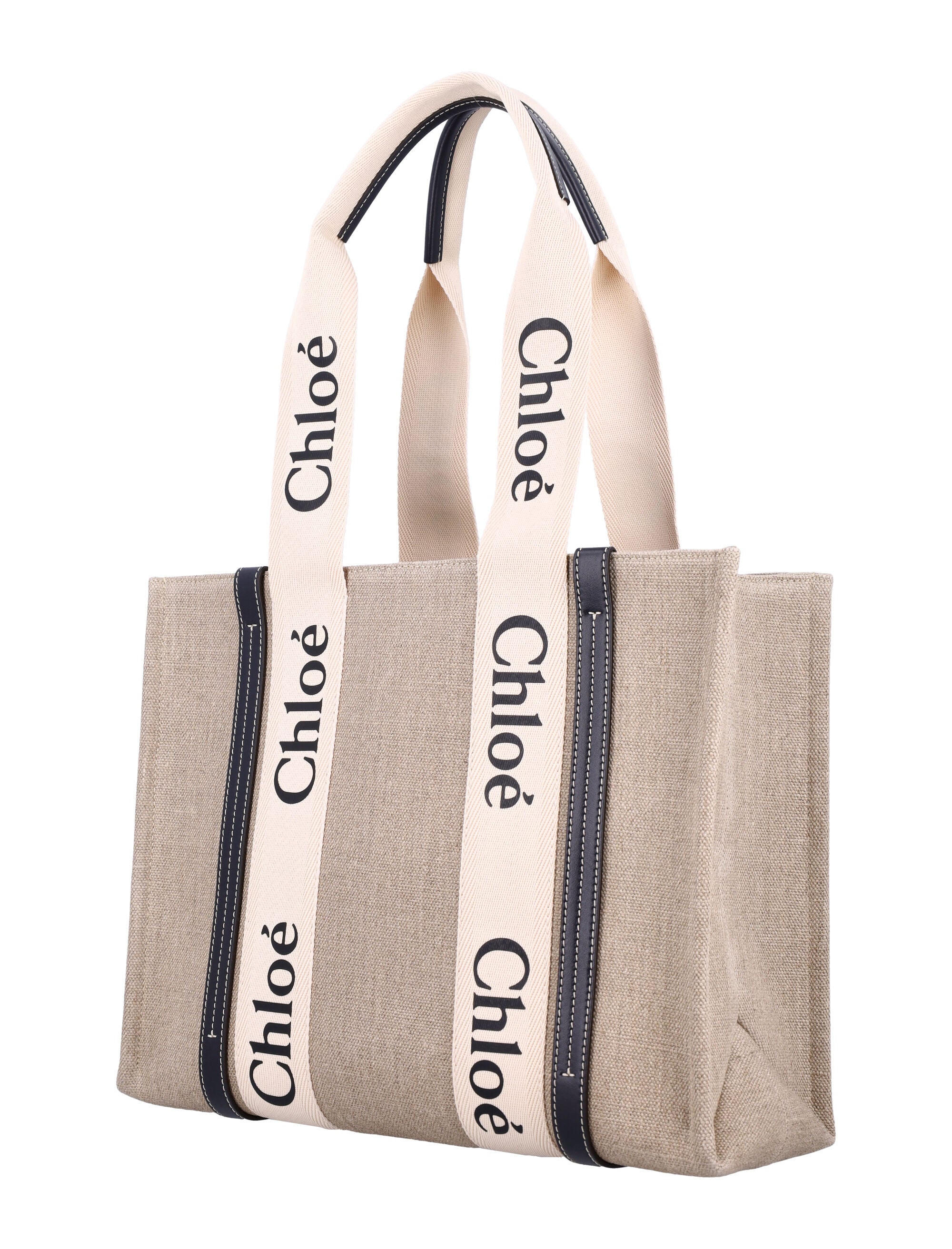 LINEN WOODY TOTE BAG