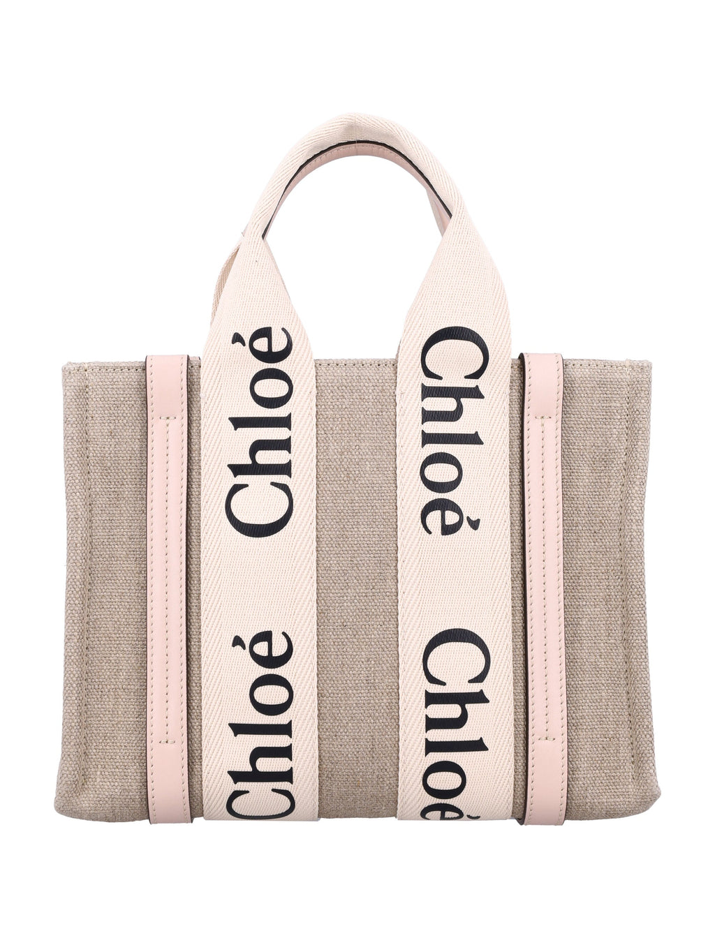 LINEN WOODY MEDIUM TOTE BAG