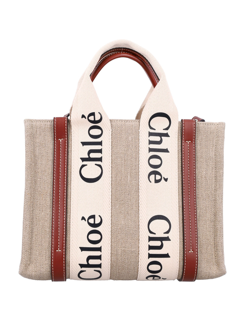 LINEN WOODY MEDIUM TOTE BAG