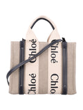 LINEN WOODY MEDIUM TOTE BAG