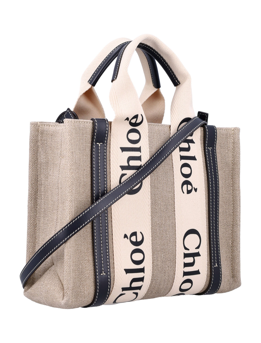 LINEN WOODY MEDIUM TOTE BAG