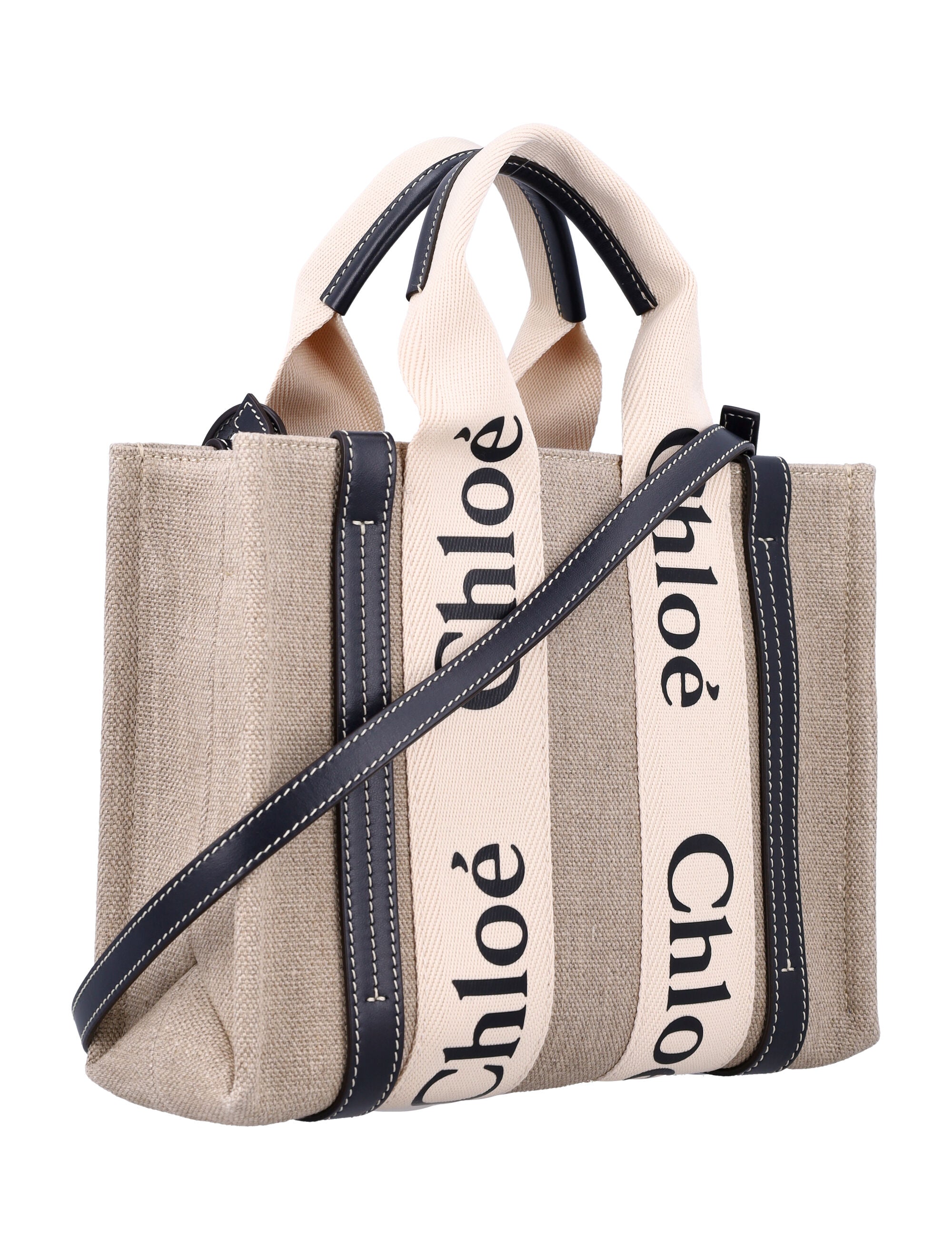 LINEN WOODY MEDIUM TOTE BAG