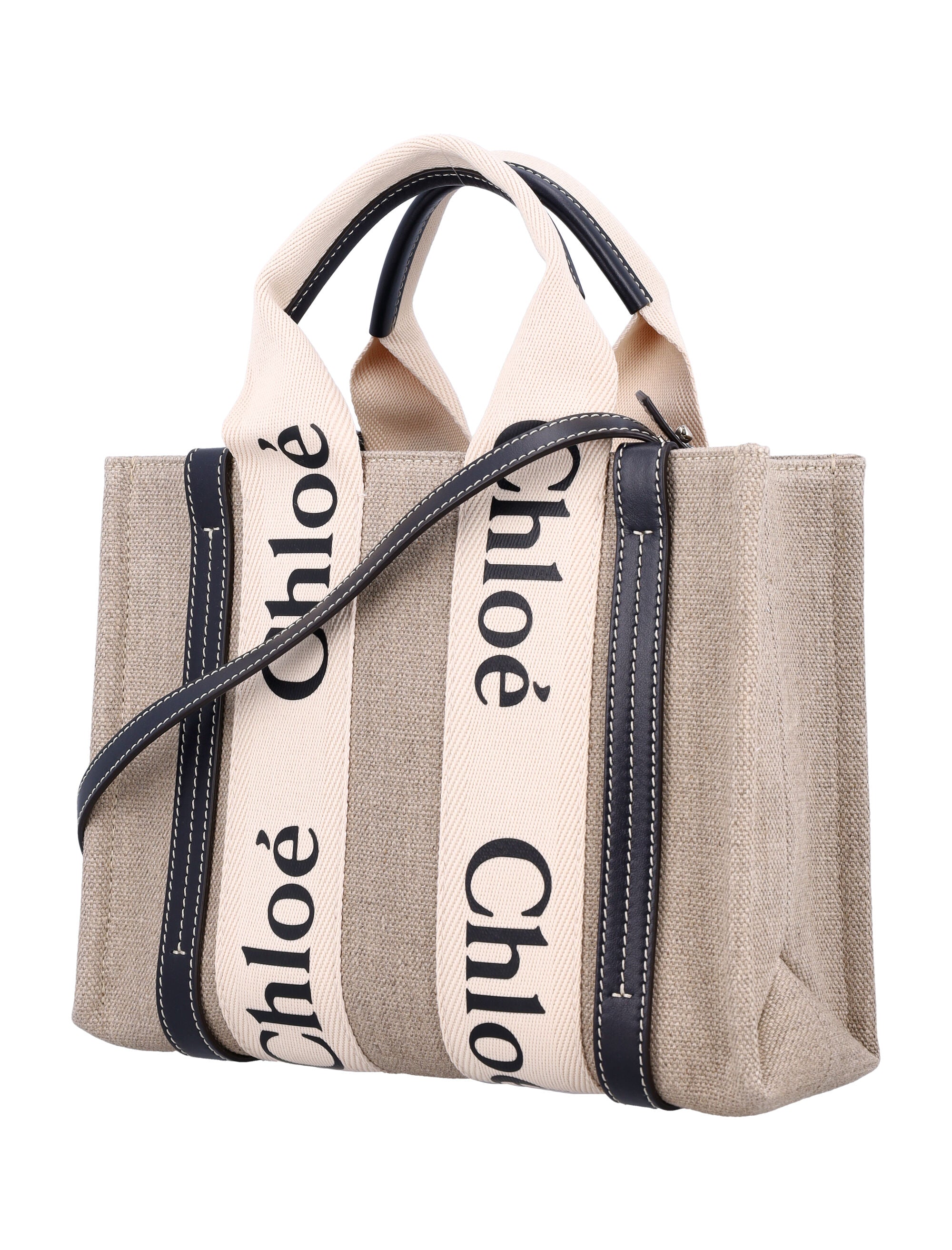 LINEN WOODY MEDIUM TOTE BAG