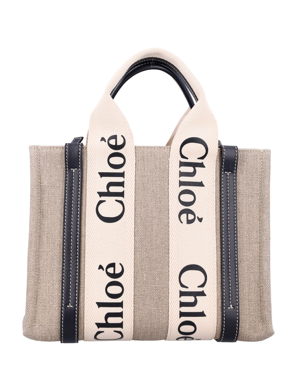 LINEN WOODY MEDIUM TOTE BAG