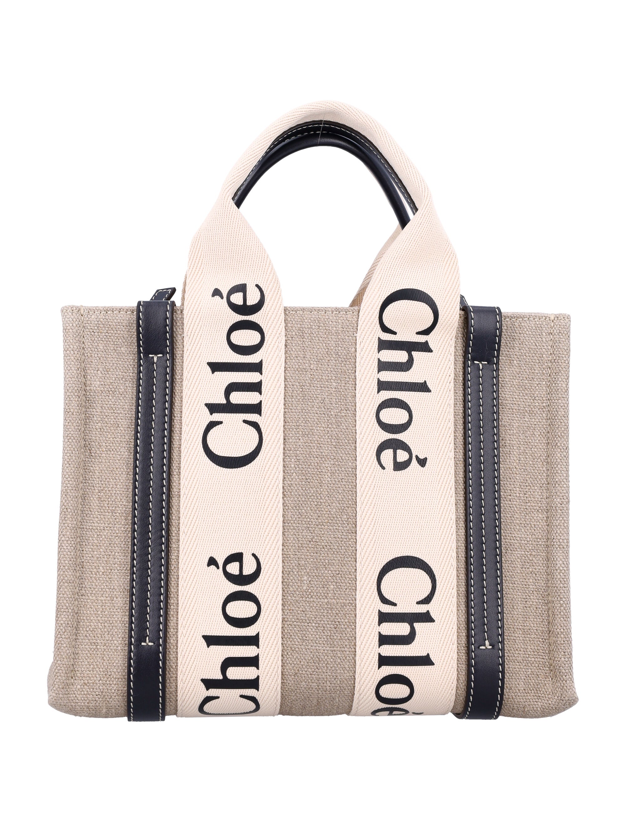 LINEN WOODY MEDIUM TOTE BAG