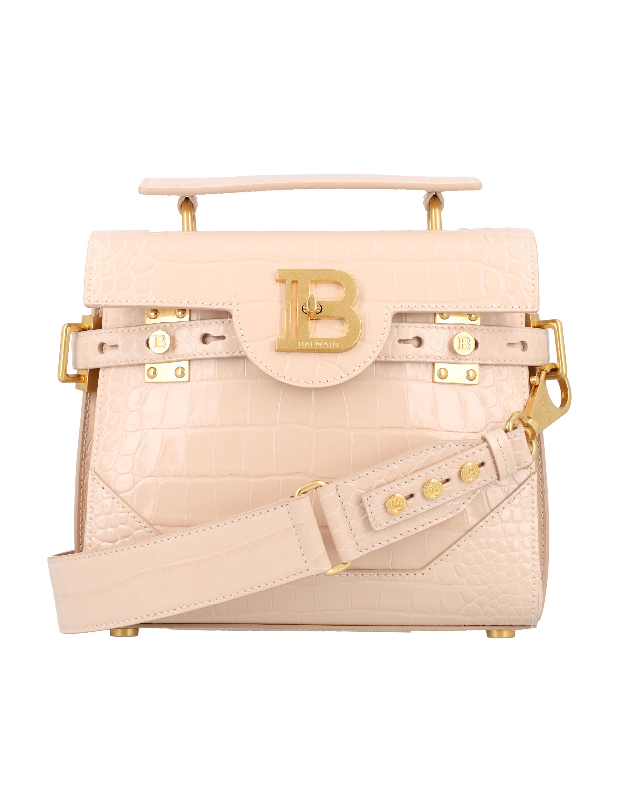 B-BUZZ 23 CROCCO-EMBOSSED LEATHER BAG