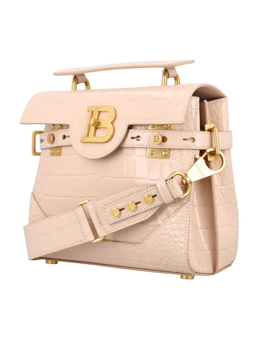 B-BUZZ 23 CROCCO-EMBOSSED LEATHER BAG