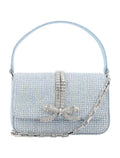 BLUE RHINESTONE DENIM BAGUETTE