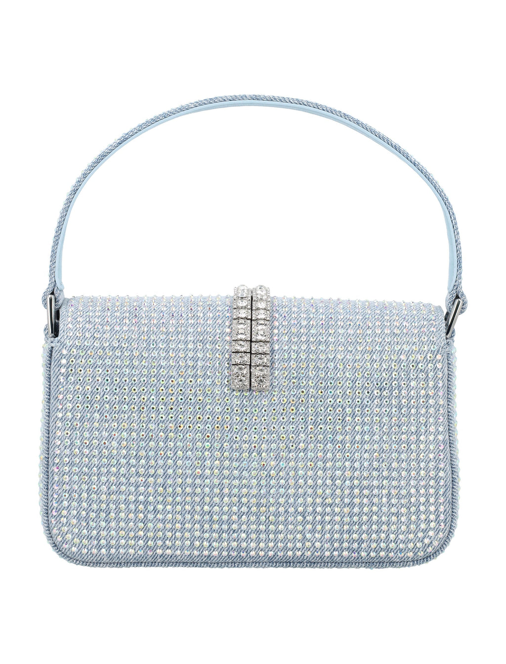 BLUE RHINESTONE DENIM BAGUETTE