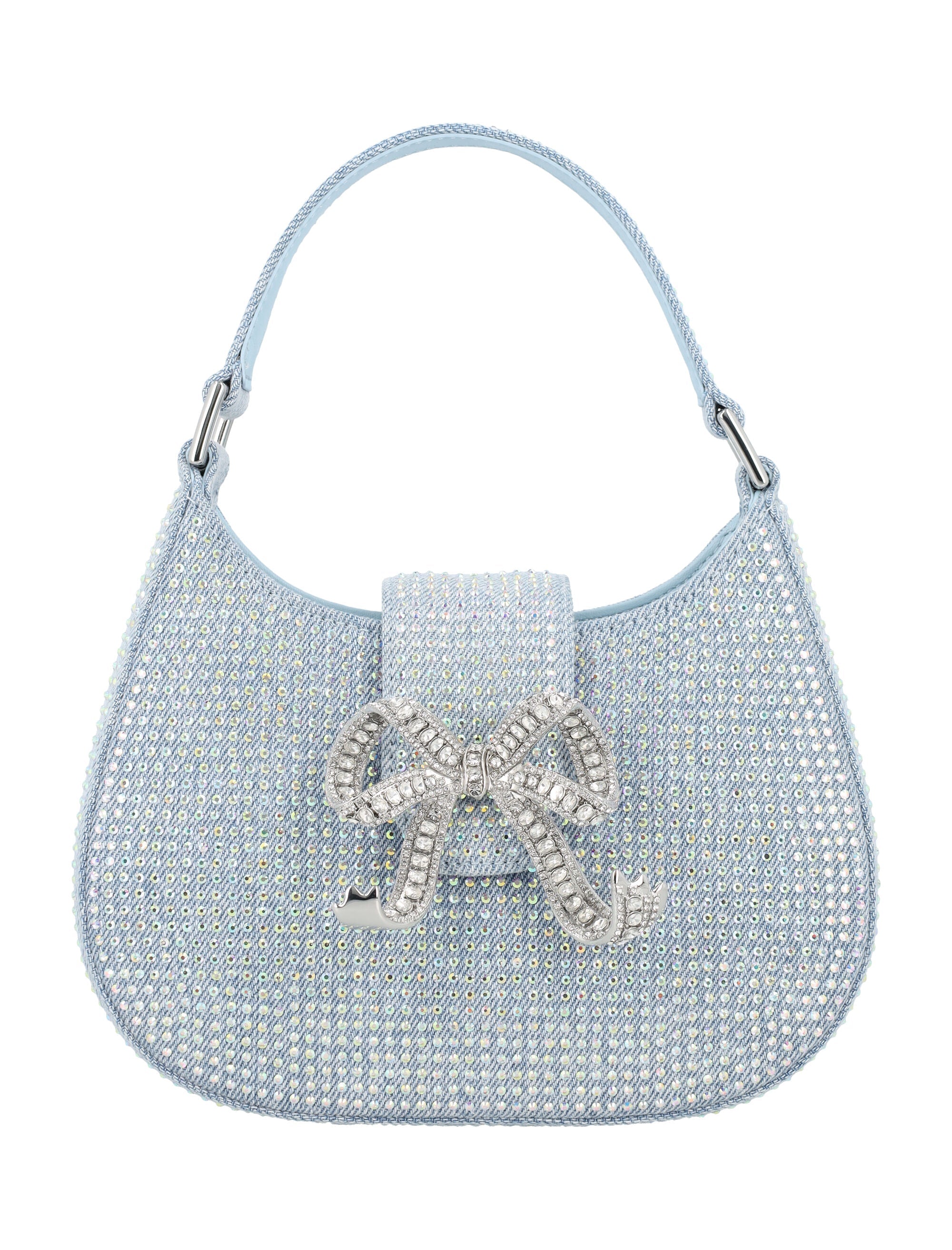 Rhinestone Crescent Micro Bag