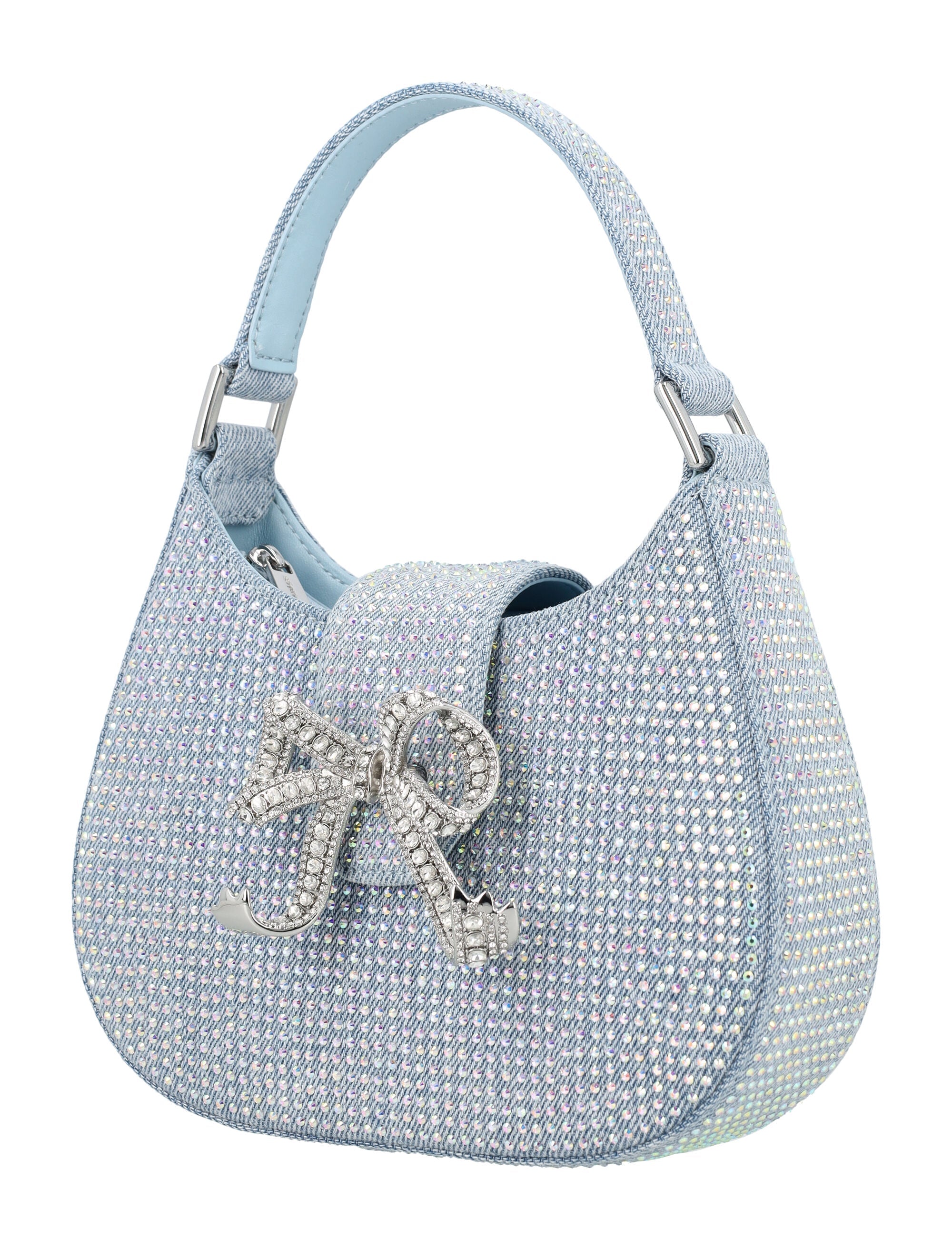 Rhinestone Crescent Micro Bag