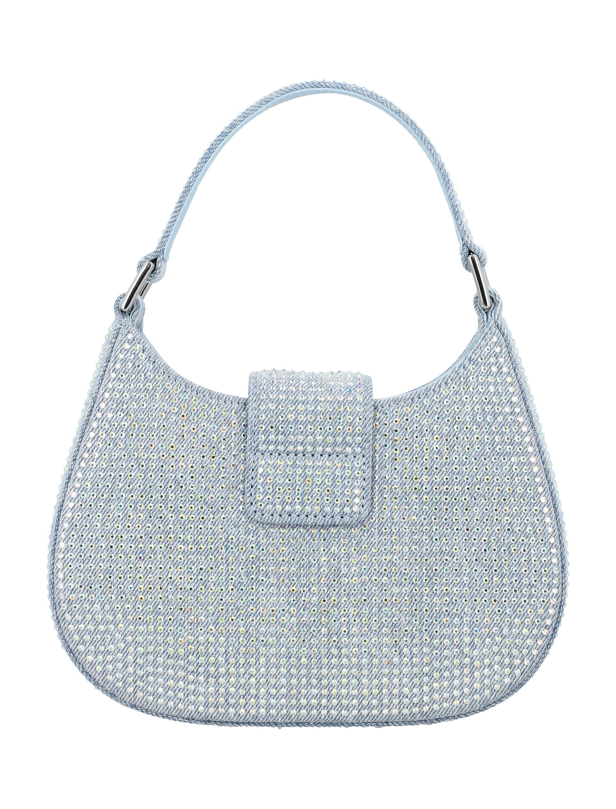 Rhinestone Crescent Micro Bag