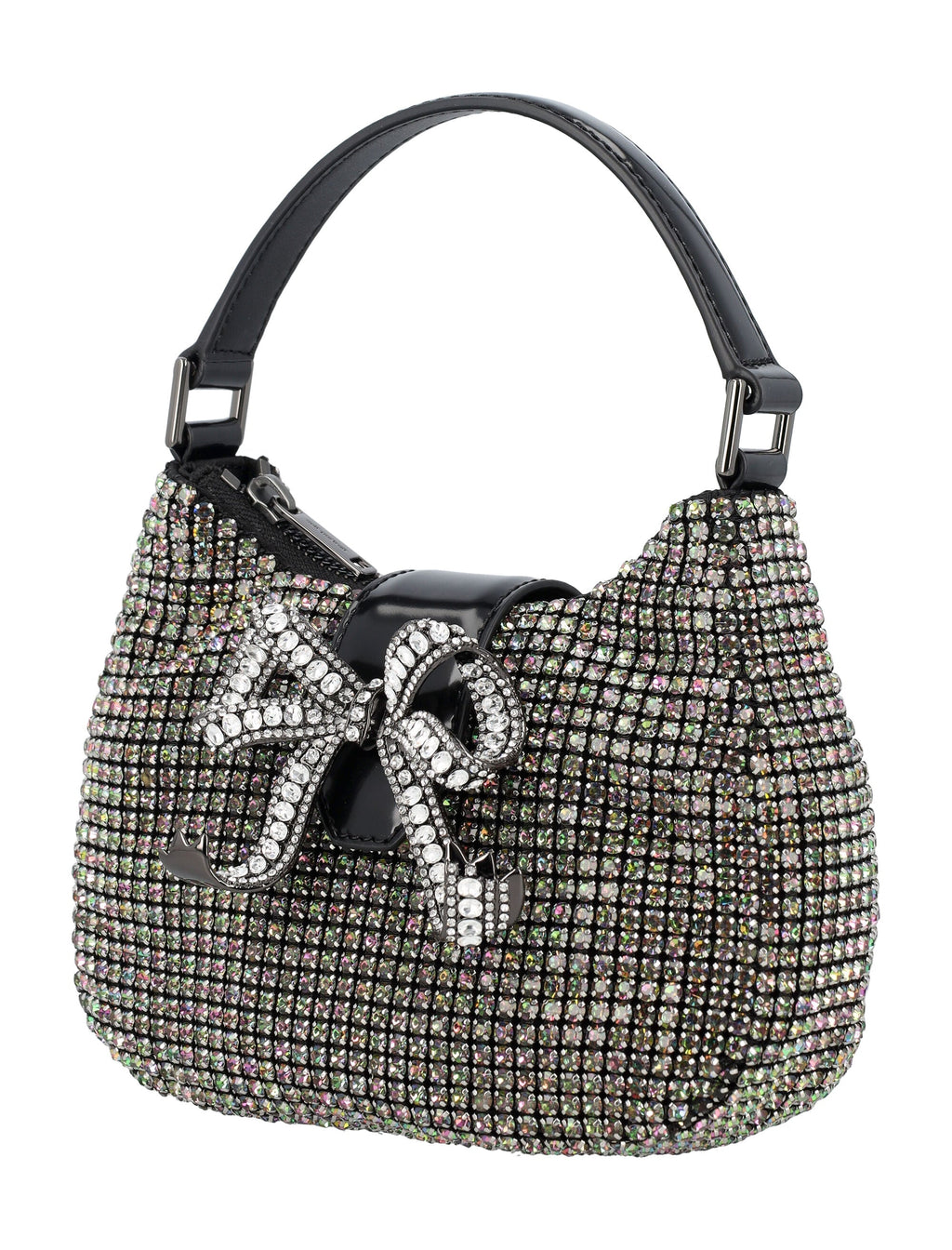Rhinestone Crescent Micro Bag
