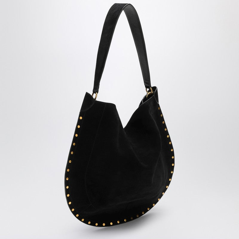 Isabel Marant Oskan Soft Black Suede Hobo Bag Women