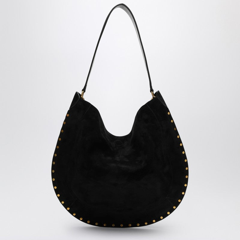 Isabel Marant Oskan Soft Black Suede Hobo Bag Women