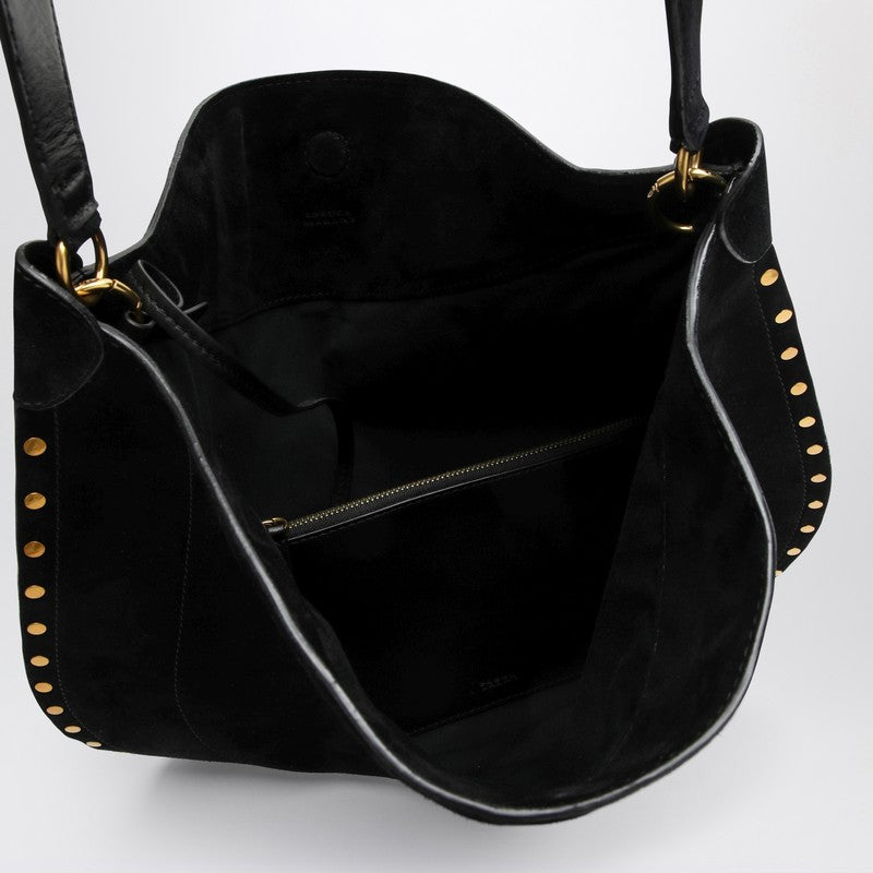 Isabel Marant Oskan Soft Black Suede Hobo Bag Women
