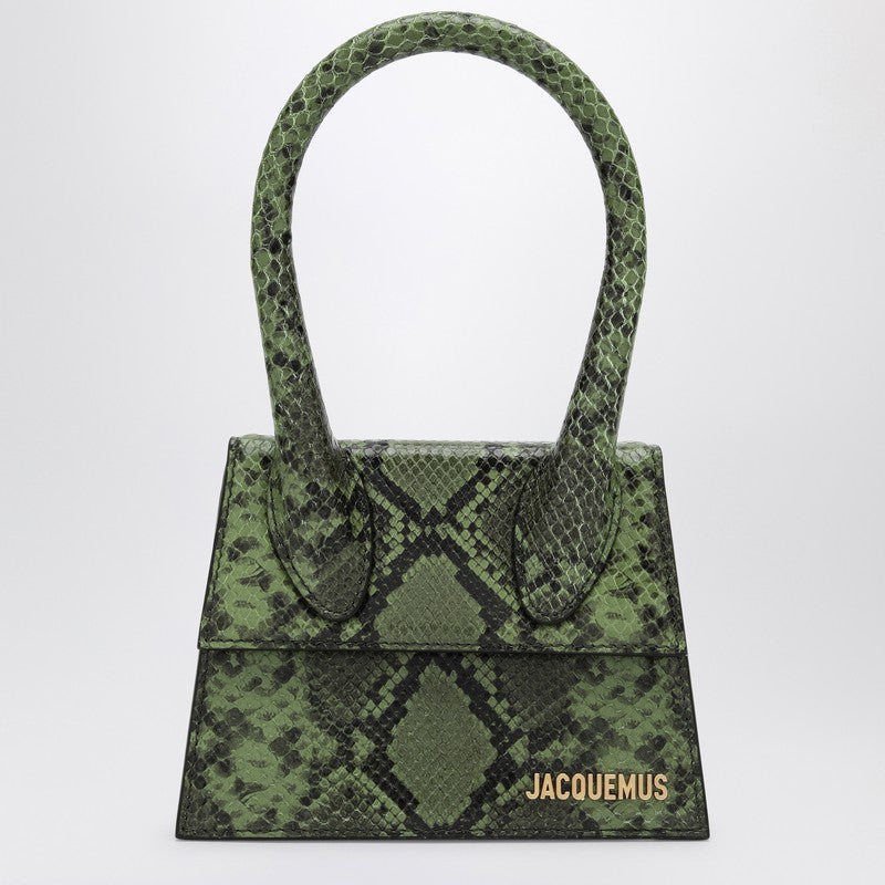 Jacquemus Le Chiquito Moyen Bag In Embossed Python Leather Women