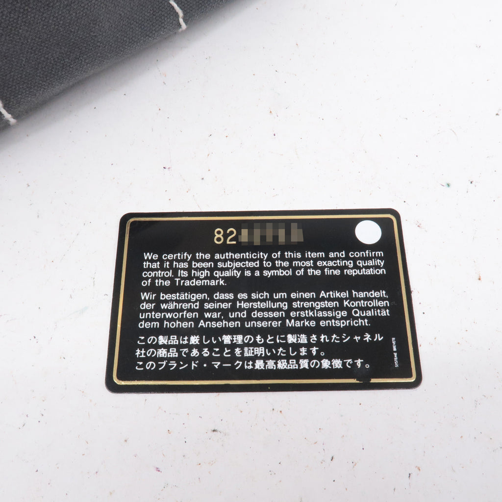 CHANEL Chocolate Bar Wild Stitch Canvas Hand Bag Gray