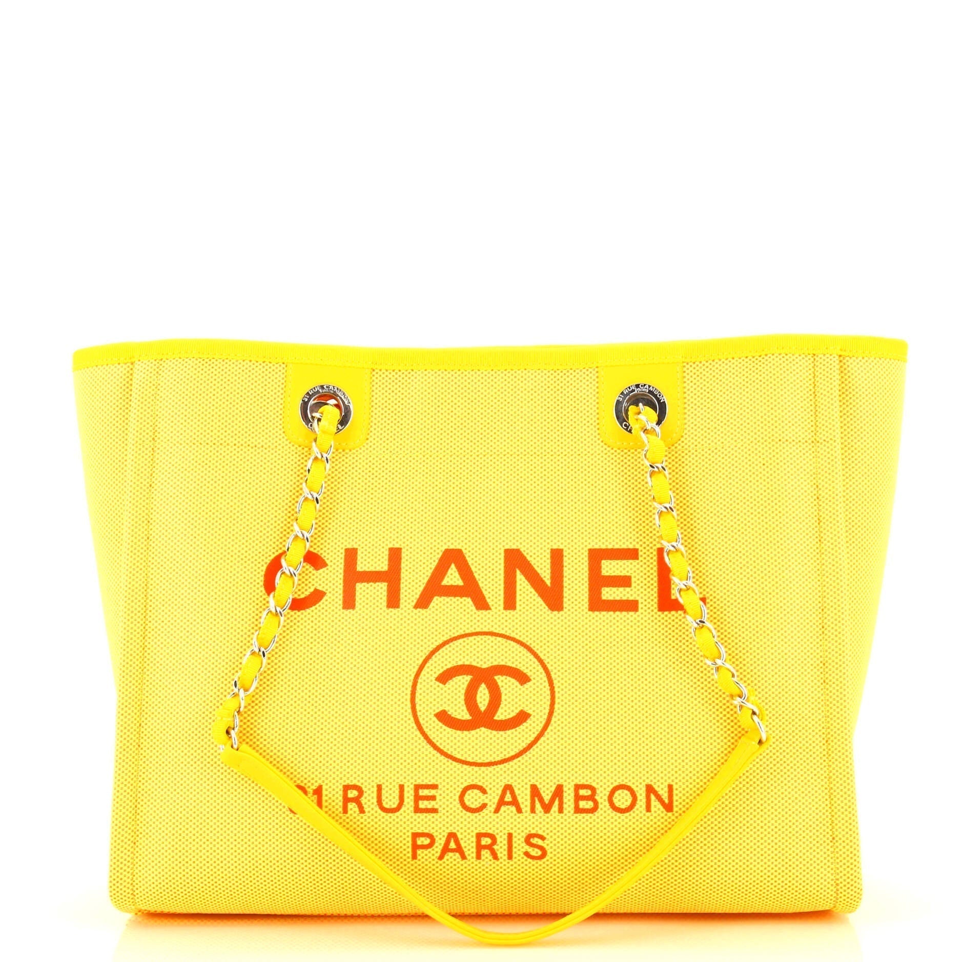 CHANEL Deauville Tote Mixed Fibers Small