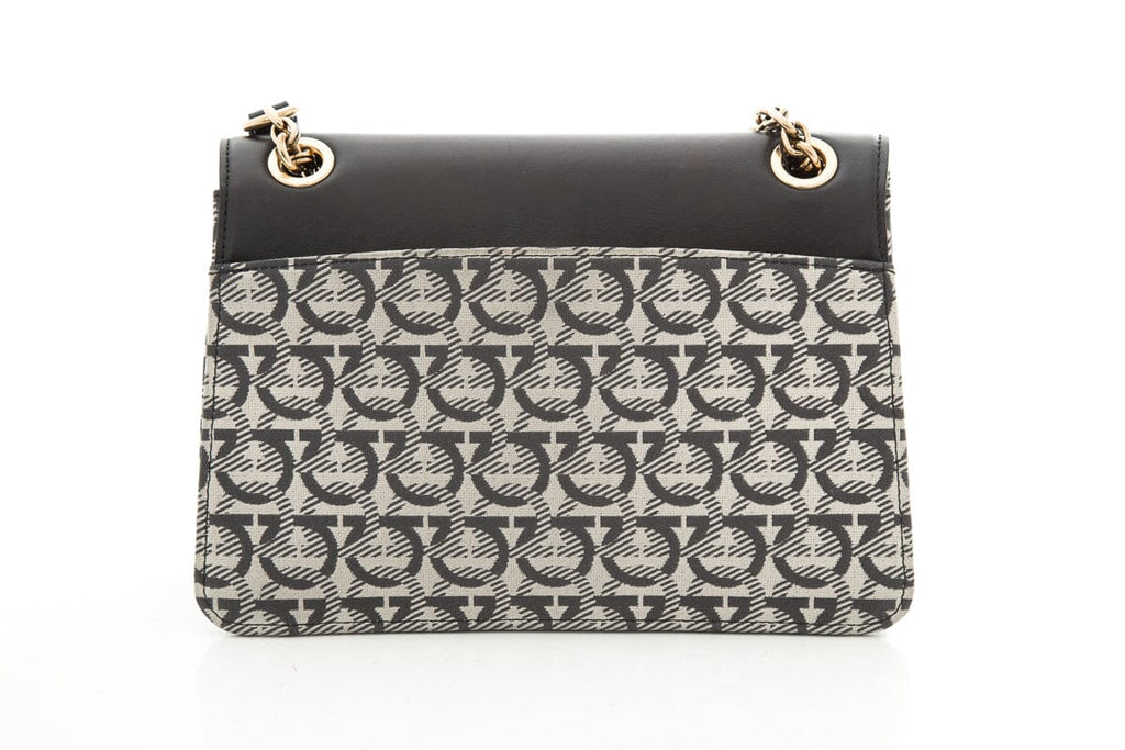 Ferragamo Leather and Gianicci Monogram Handbag & Wallet Set