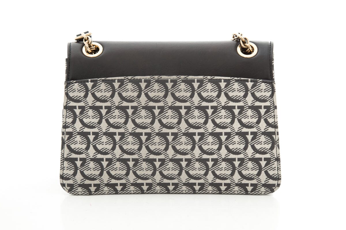 Ferragamo Leather and Gianicci Monogram Handbag & Wallet Set