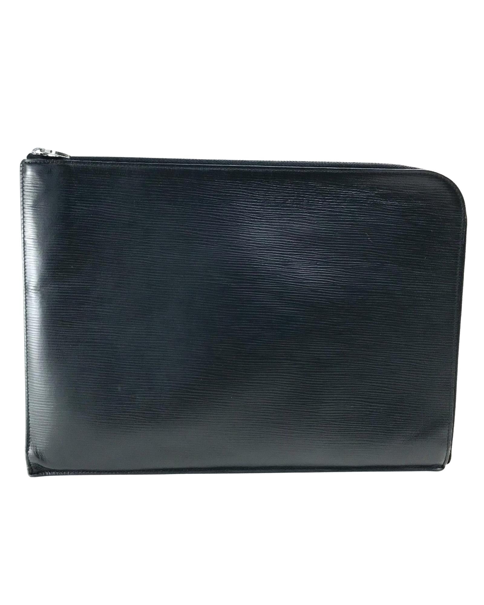 Zippered Leather Clutch Pochette Style