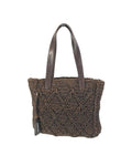 Chanel Knitted Raffia Tote Bag Brown