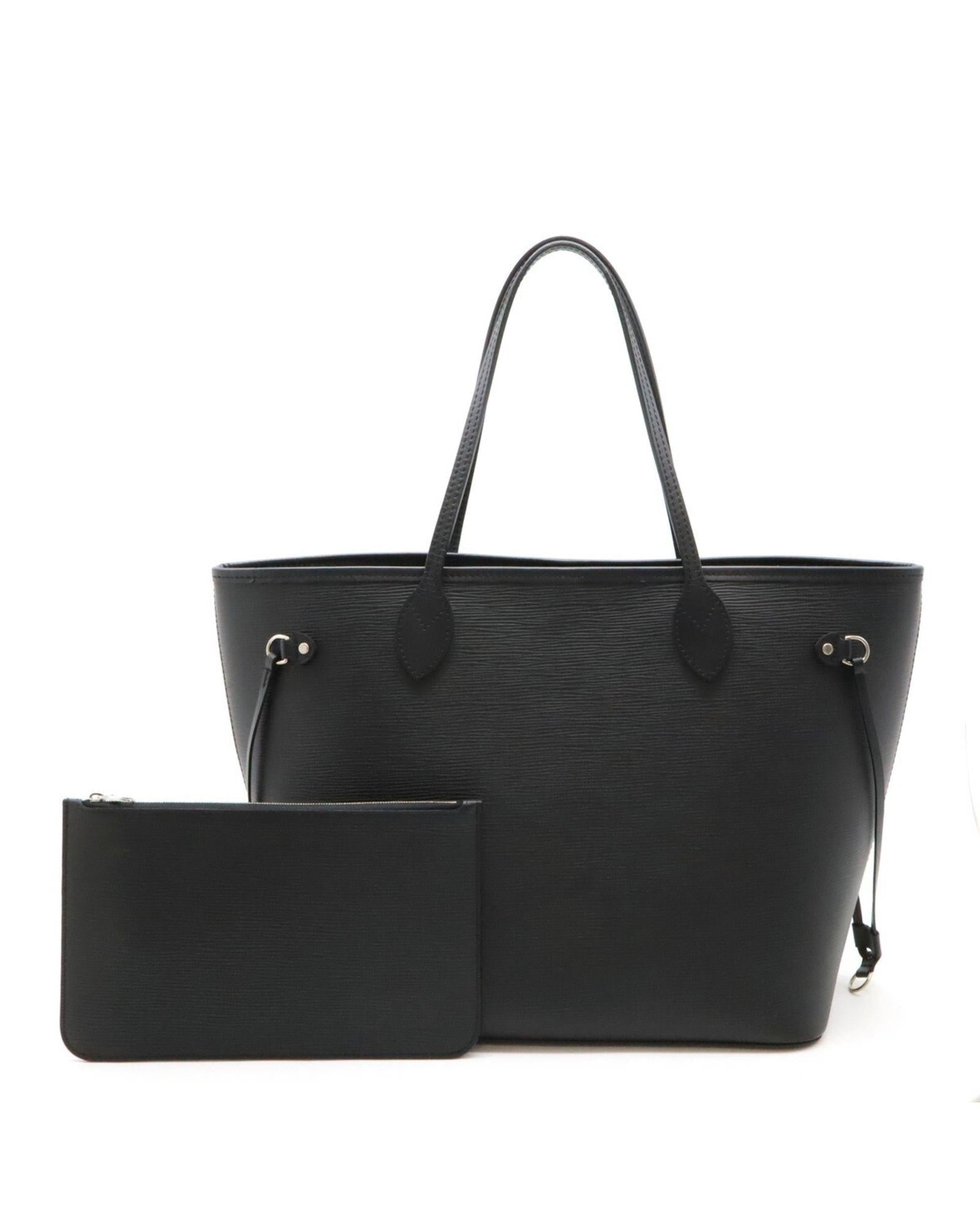 Neverfull MM Tote Black Leather