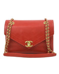 Chanel Chanel 19 Red Leather Shoulder Bag