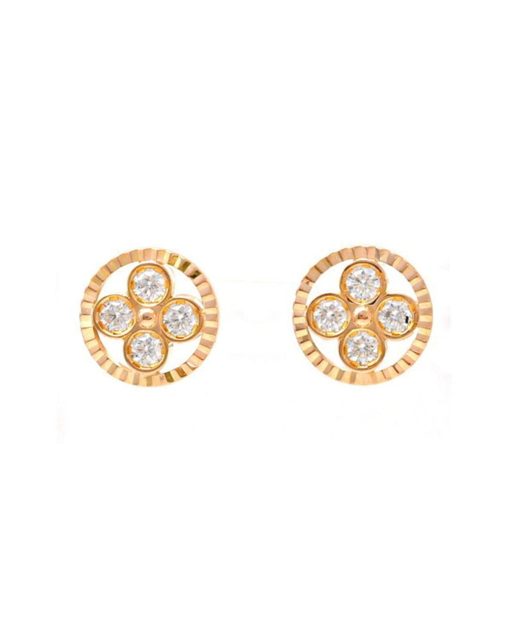 LV Flower Stud Earrings