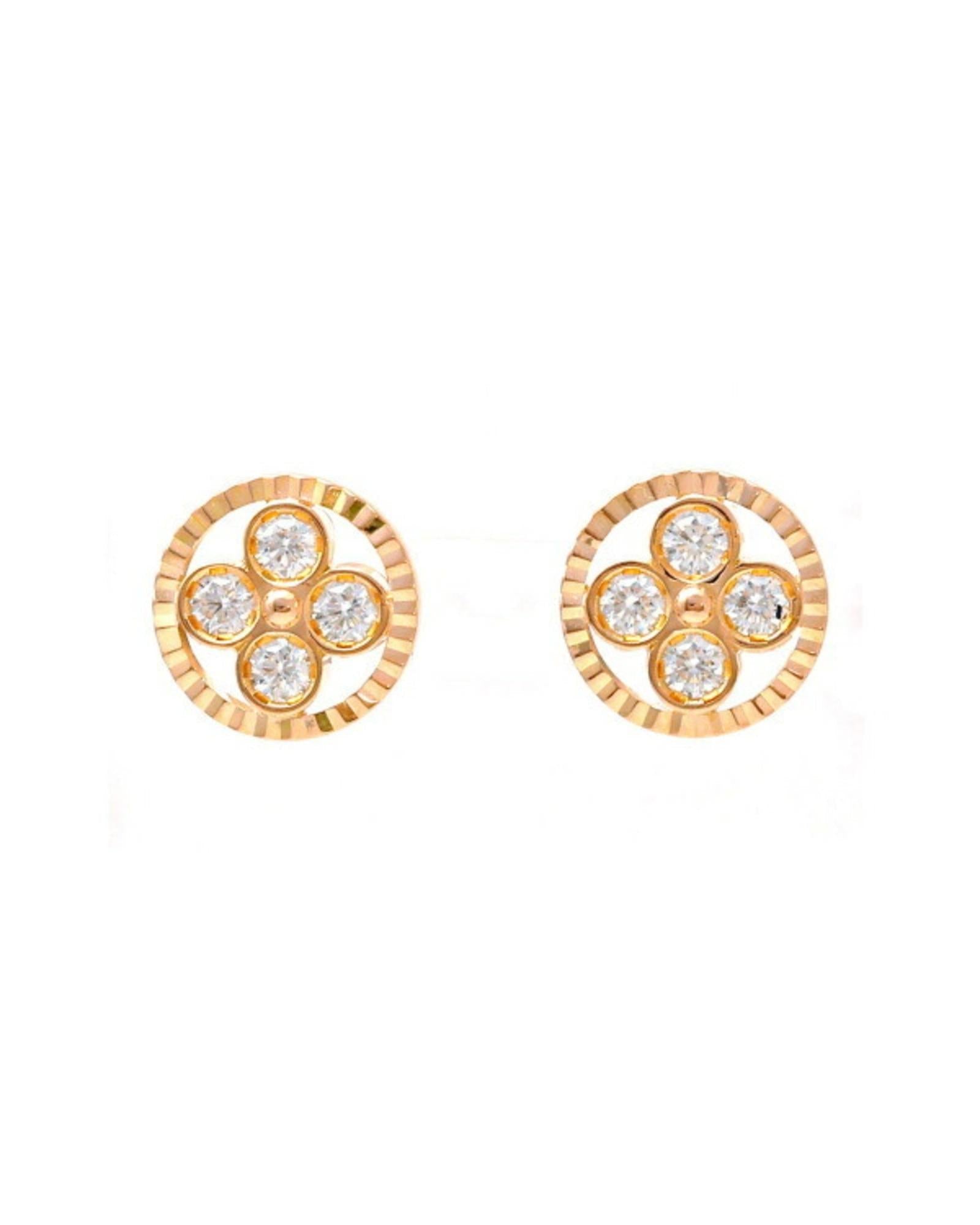 LV Flower Stud Earrings