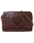Chanel Vintage Quilted Chevron Shoulder Bag