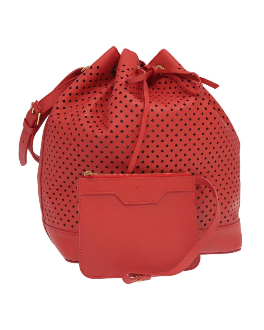Lockme Bucket Red Perforated Leather