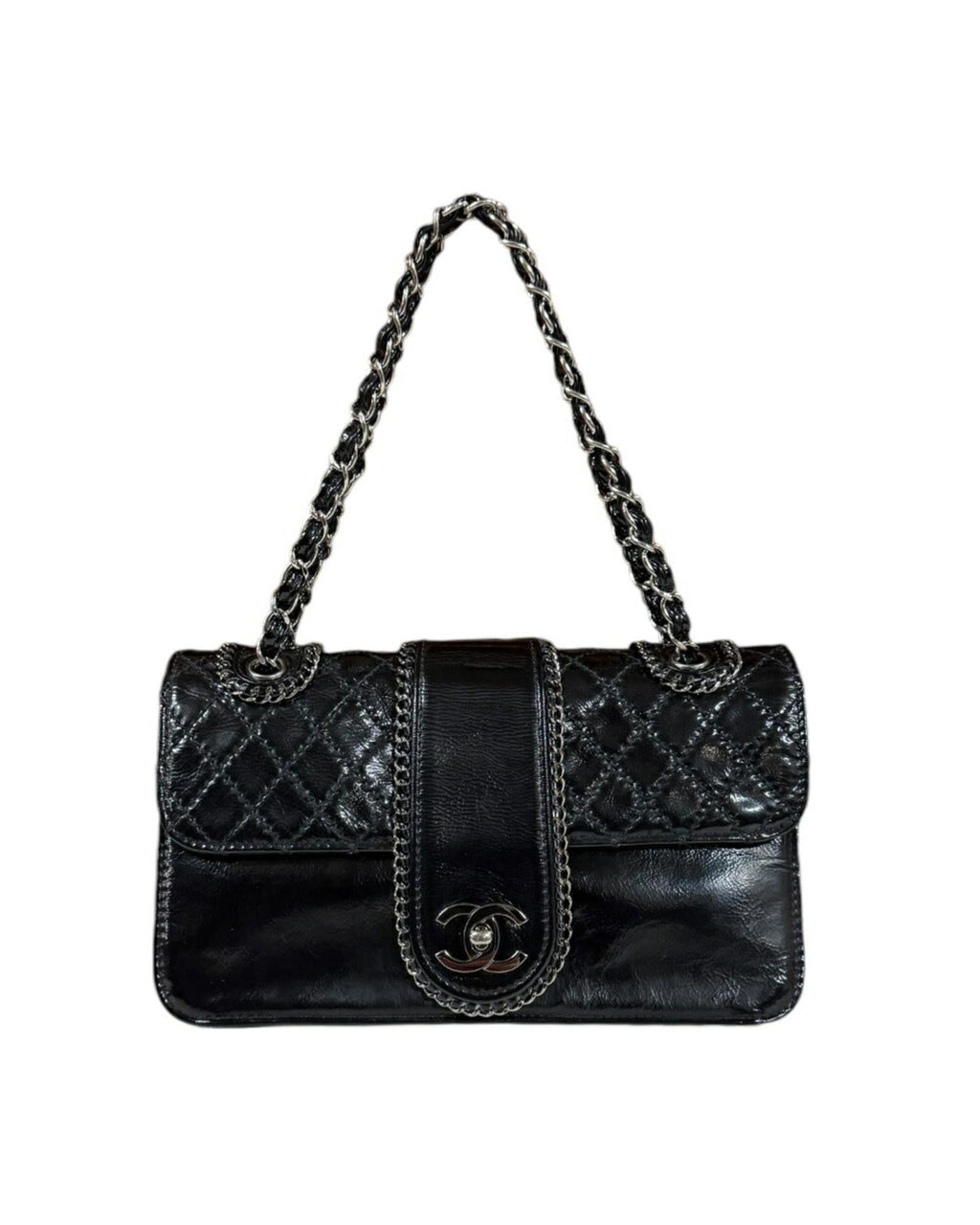 Chanel Quilted Leather Chain Bag Classic Flap