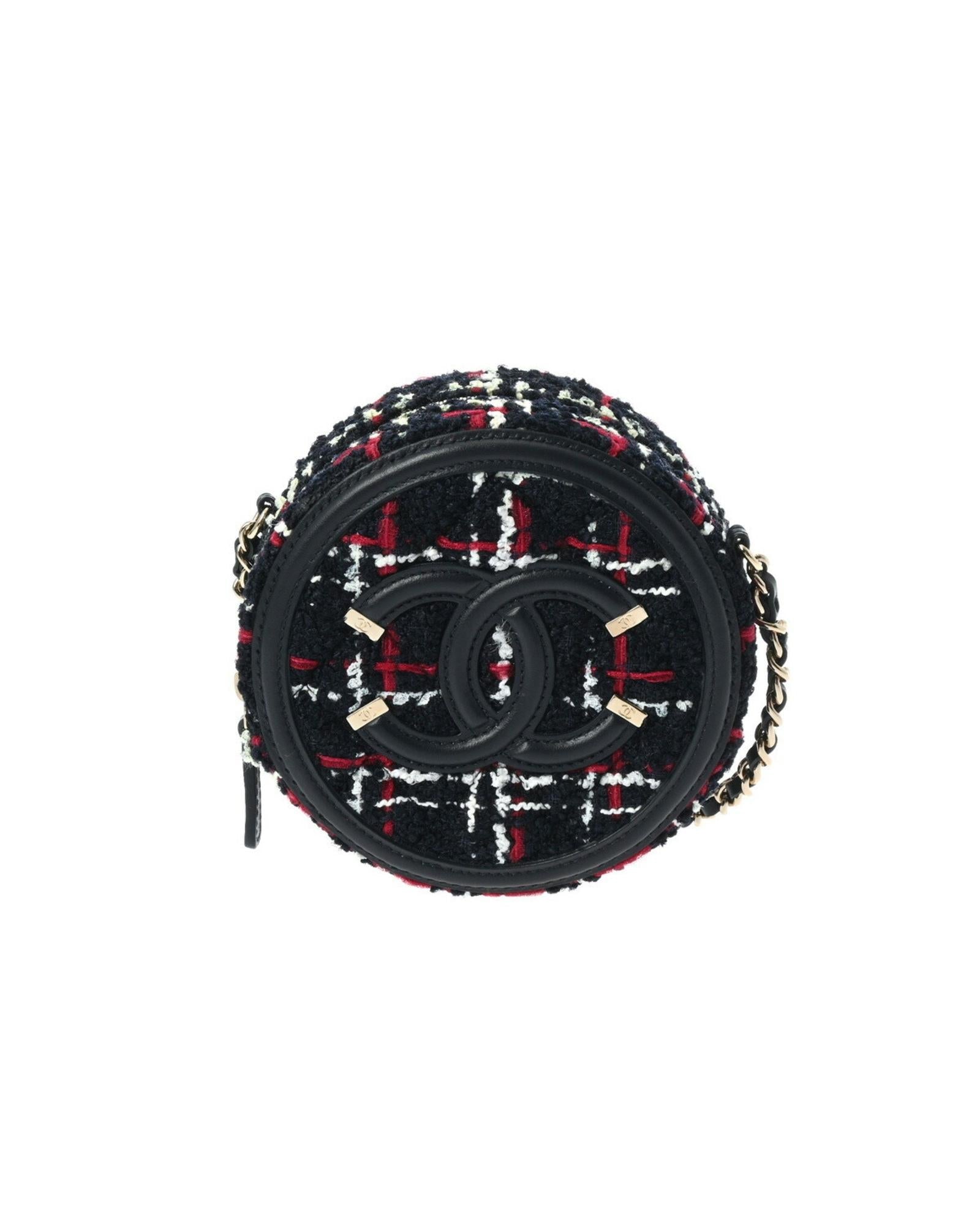 Chanel Round Tweed Chain Bag A94731