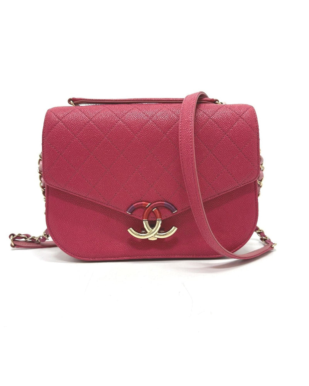 Chanel Chanel 19 Shoulder Bag Pink Caviar Leather