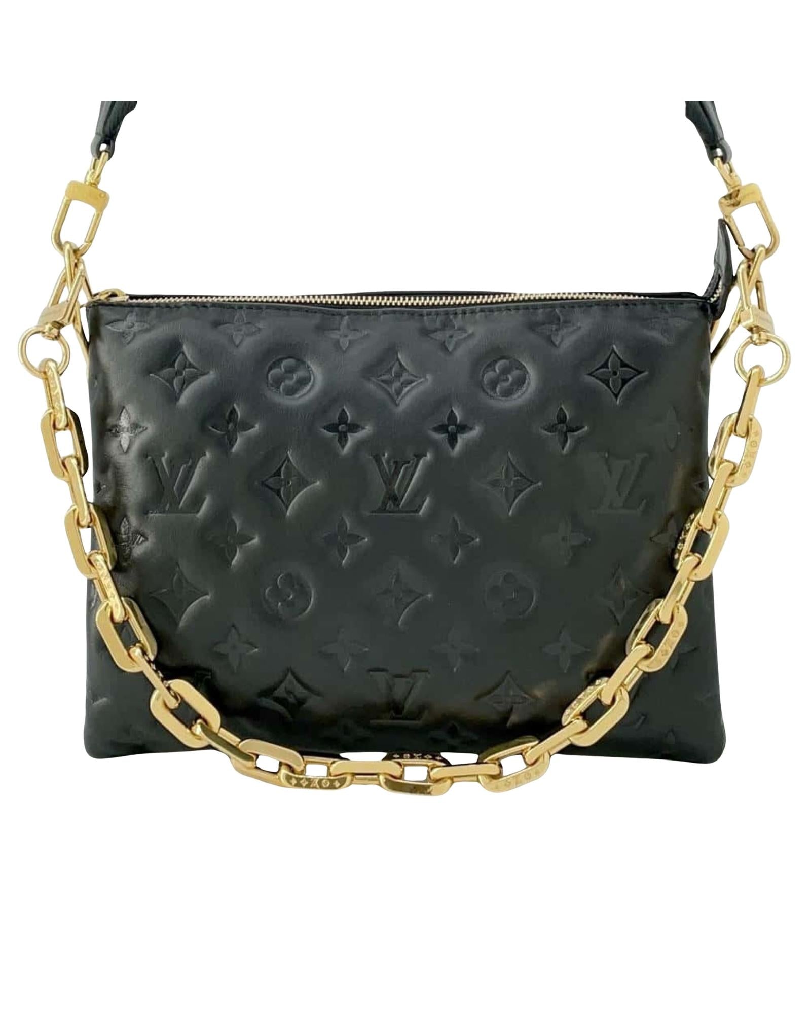 LV Pochette Chain Empreinte Leather