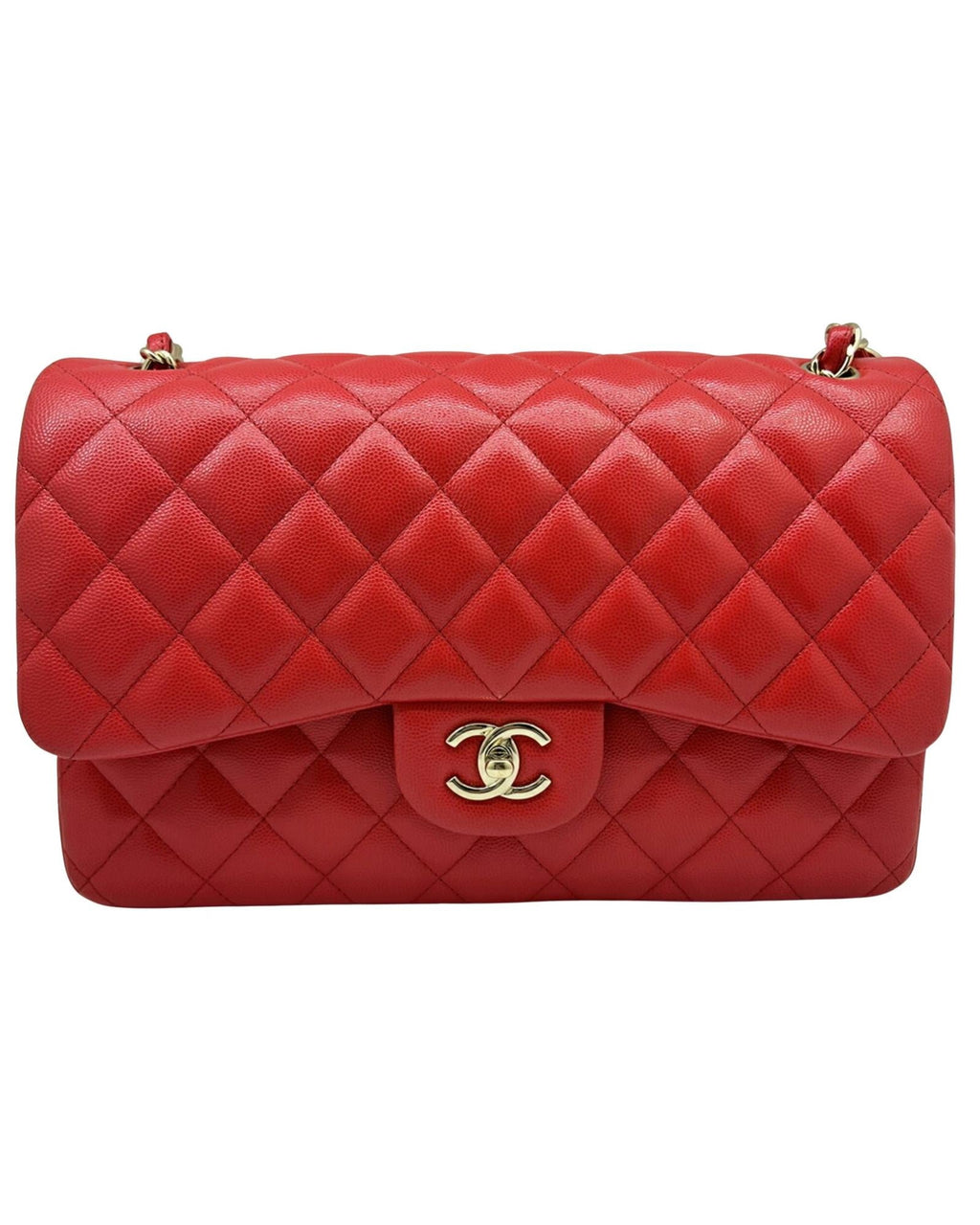 Chanel Classic Double Flap Caviar Leather Bag