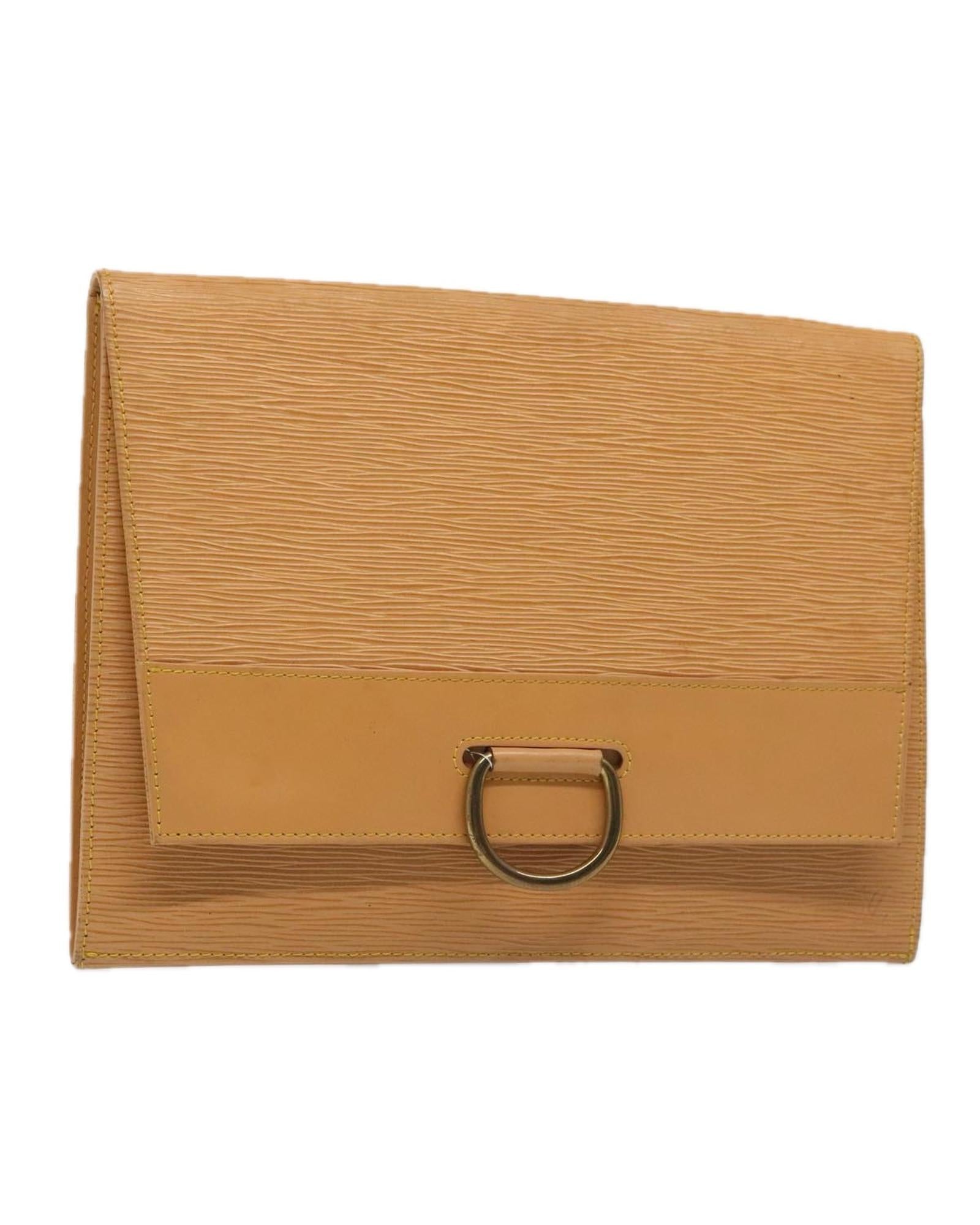 Epi Leather Clutch Dring Closure