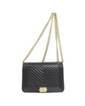 Chanel Boy Chanel Chevron Quilted Lambskin Bag