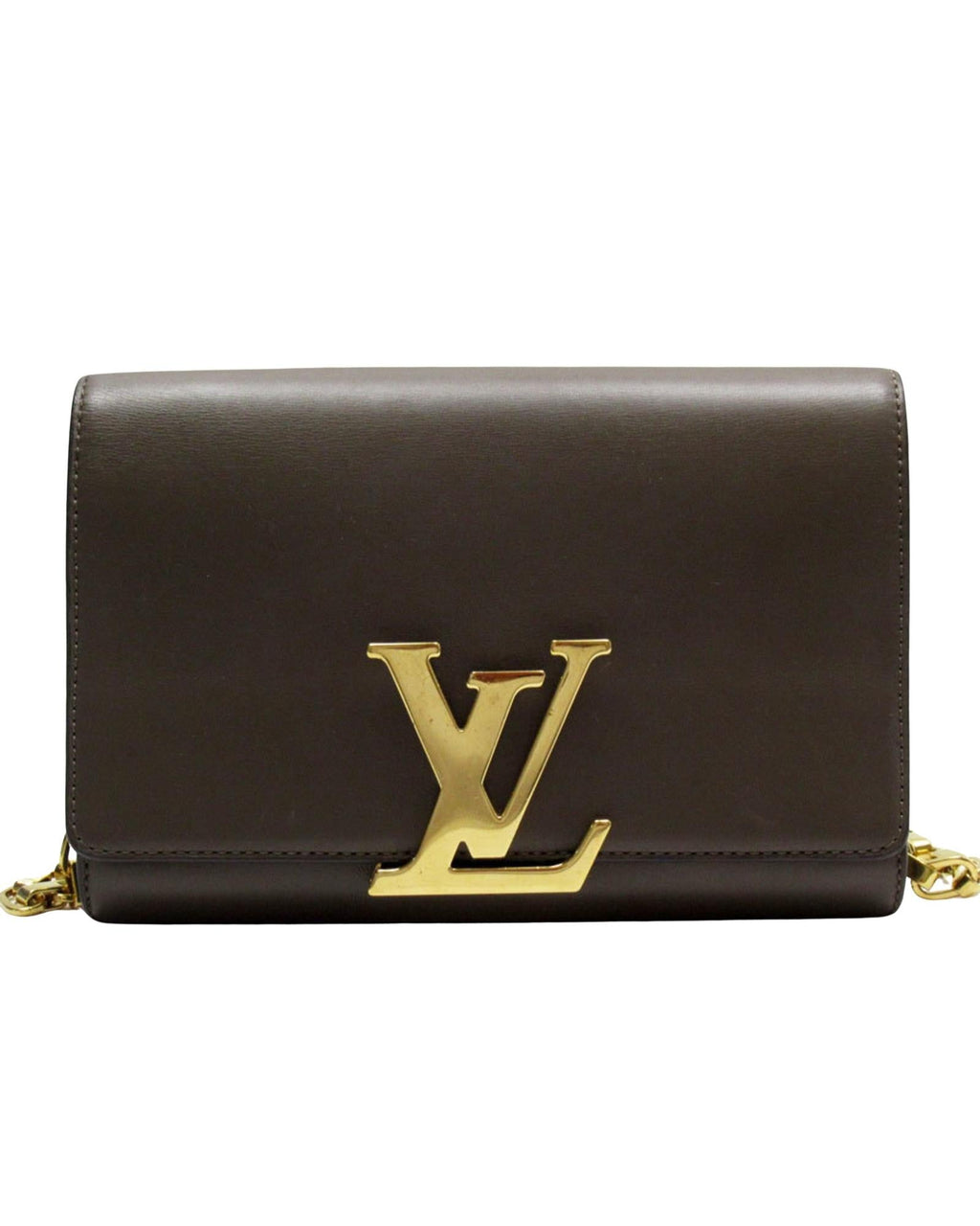 LV Pont 9 Chain Wallet Taupe Leather