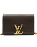 LV Pont 9 Chain Wallet Taupe Leather