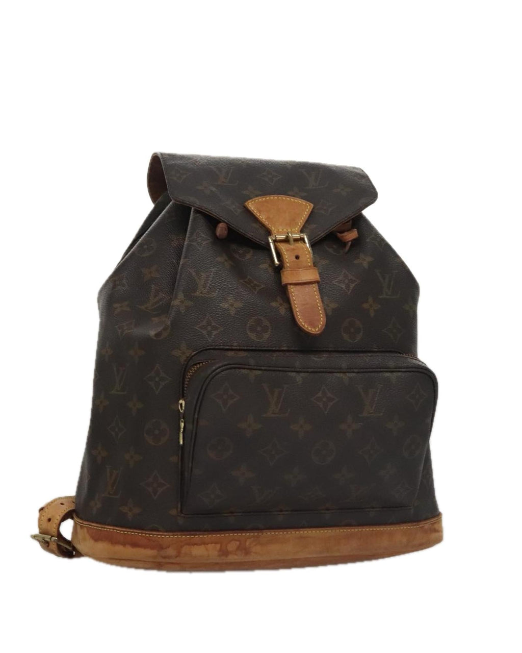 Vintage Canvas Backpack with Leather Trim