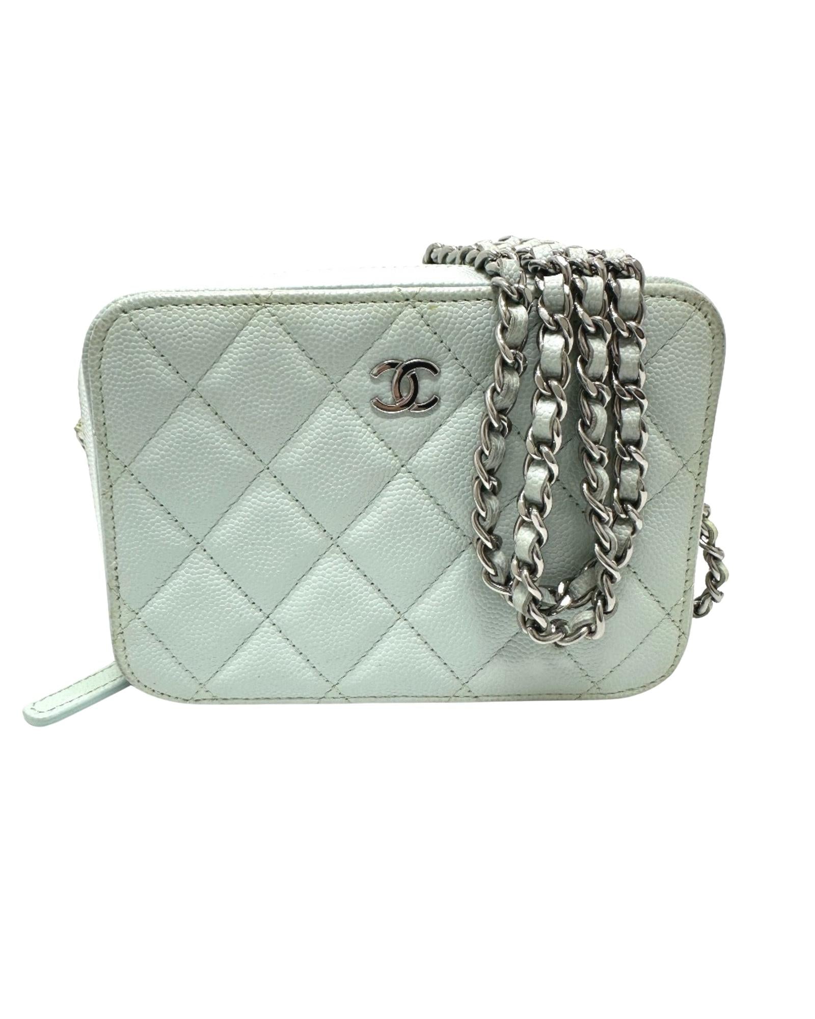Chanel Boy Chain Bag Light Green A67086