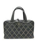 Chanel Quilted Leather Handbag Diamond Style