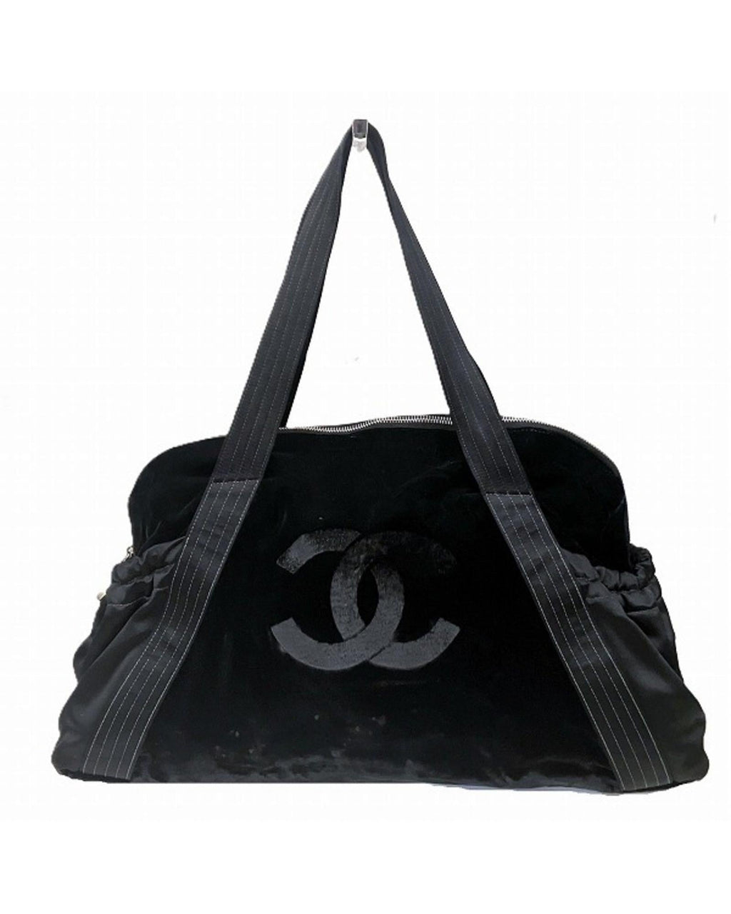 Chanel Velvet Tote Bag Black